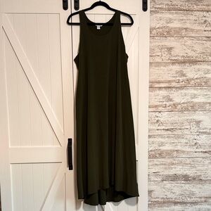 Athleta Presido Dress - Dark Green/High Low